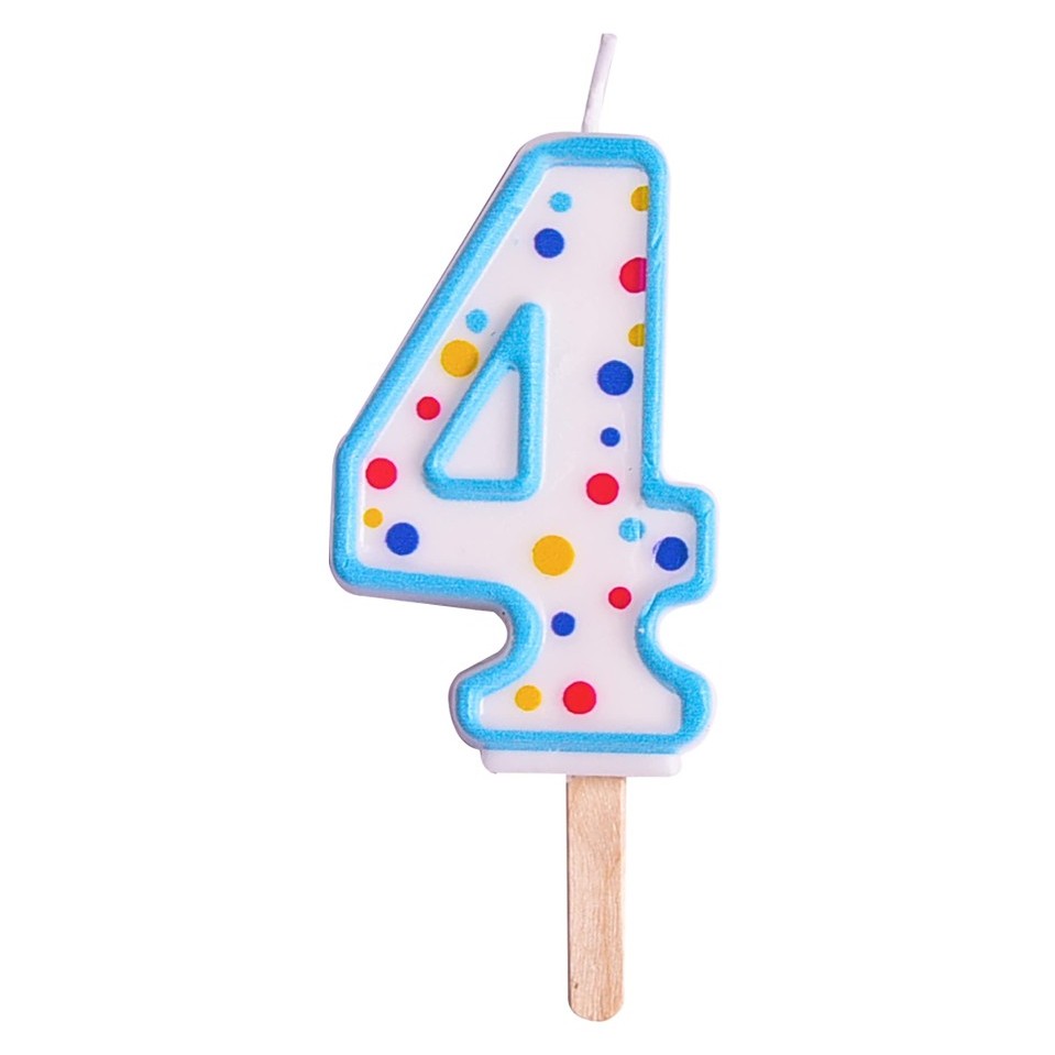 Velas para tartas azul número 4 PME