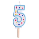 Velas para tartas azul número 5 PME