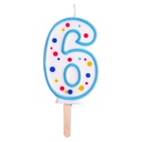 Velas para tartas azul número 6 PME