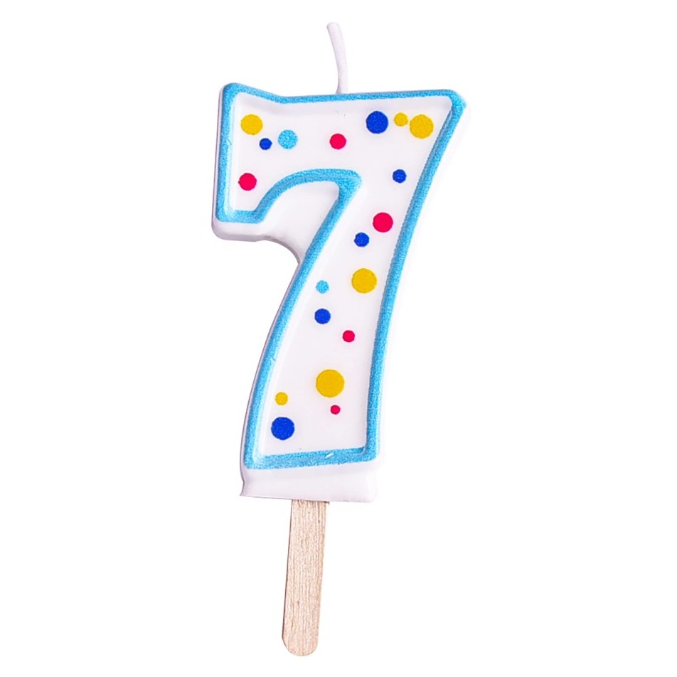 Velas para tartas azul número 7 PME