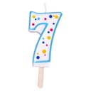Velas para tartas azul número 7 PME