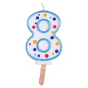 Velas para tartas azul número 8 PME
