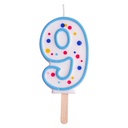 Velas para tartas azul número 9 PME