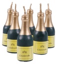Velas para tartas botella champagne 6ud Städter