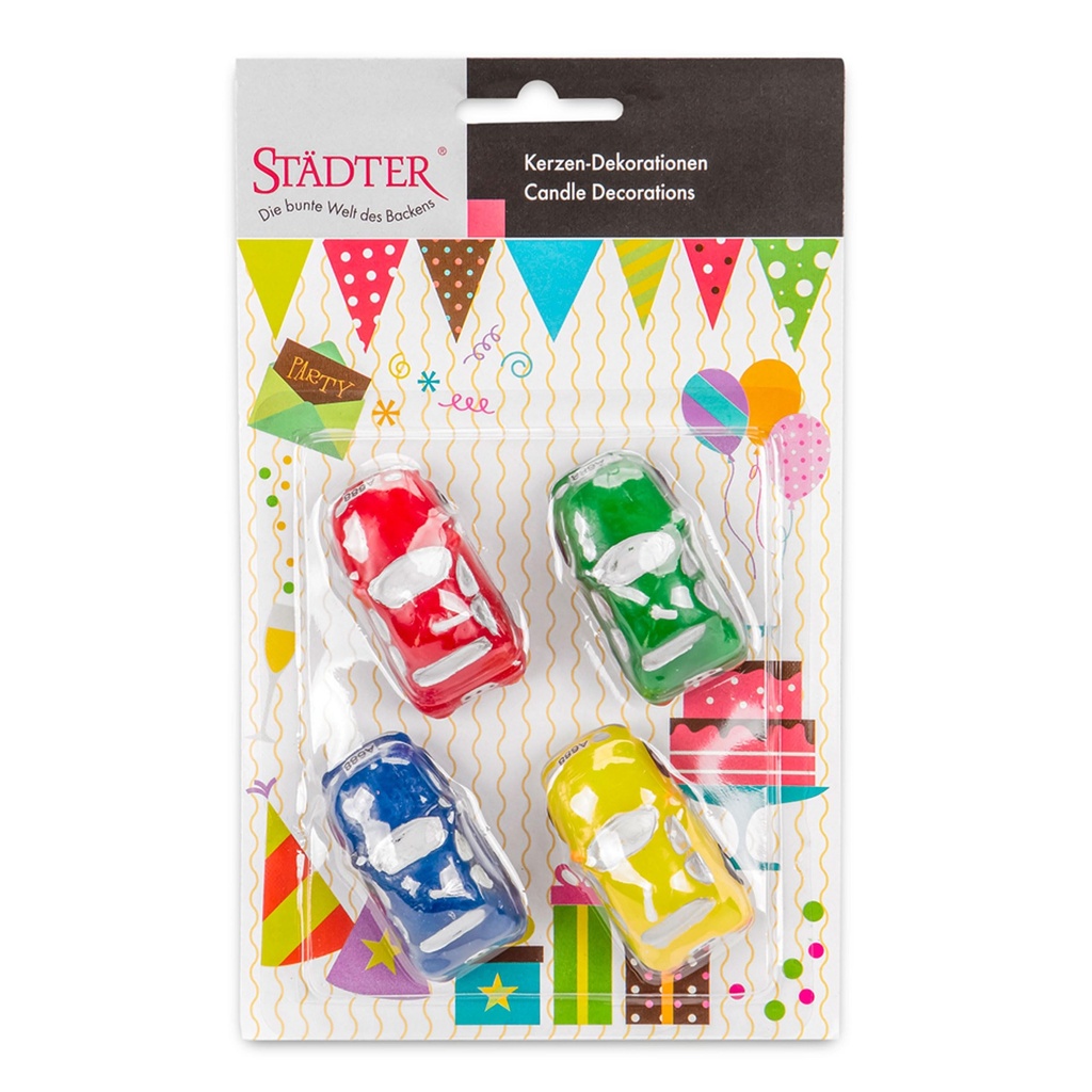 Velas para Tartas Coches 4ud Städter