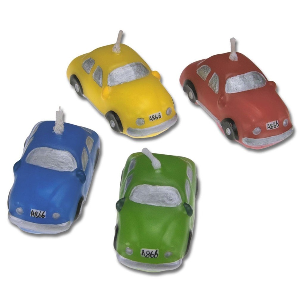 Velas para tartas coches 4ud Städter