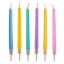 Velas para Tartas Con Forma De Columna 6ud Dekora