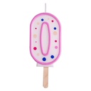 Velas para tartas rosa número 0 PME