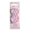 Velas para Tartas Rosa Número 3 PME