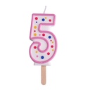 Velas para tartas rosa número 5 PME