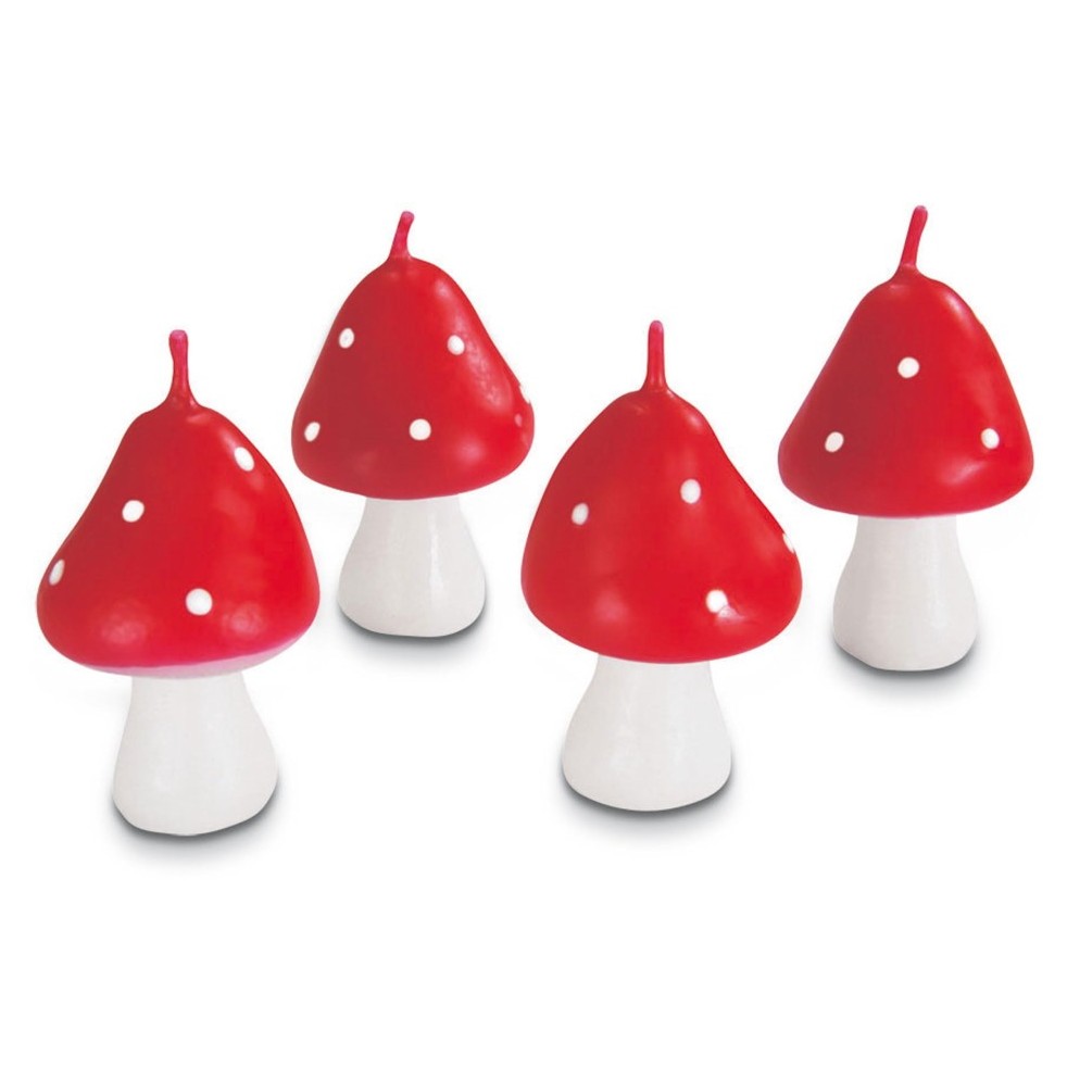 Velas para tartas setas rojas 4ud Städter