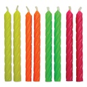 Velas Rizadas Color Neón 24ud PME