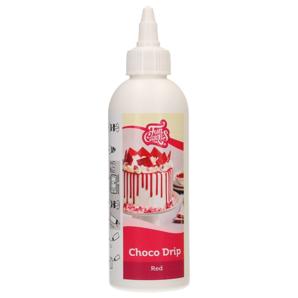 Choco drip rojo 180gr. Funcakes