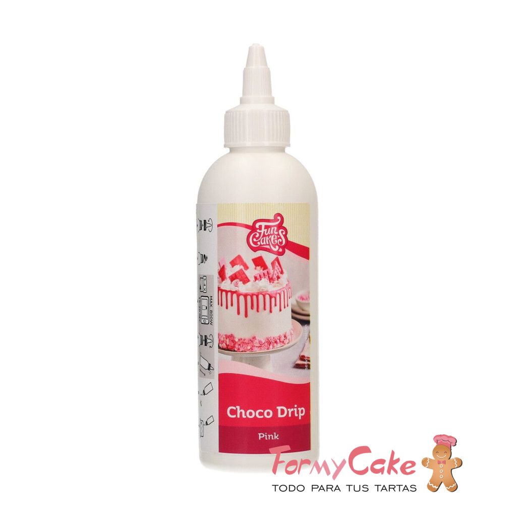 Choco Drip Rosa 180gr. Funcakes