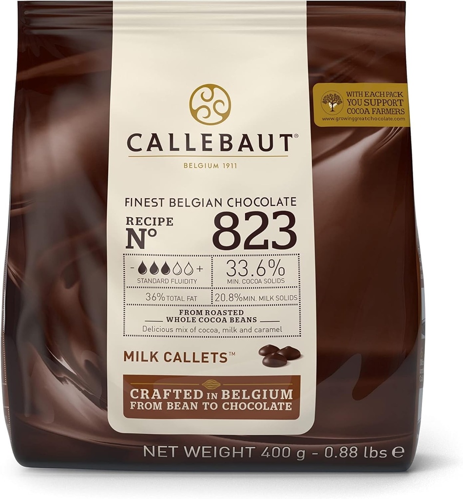 Chocolate Callets leche 400gr Callebaut