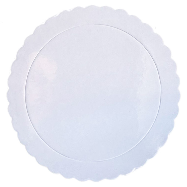 Base ondulada extrafuerte blanca 30cm