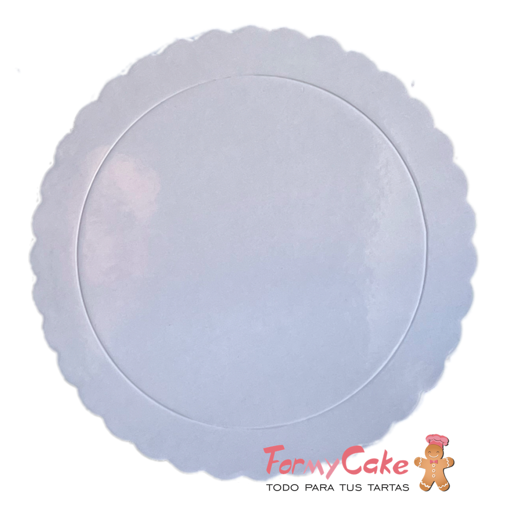 Base Ondulada Extrafuerte Blanca 35cm