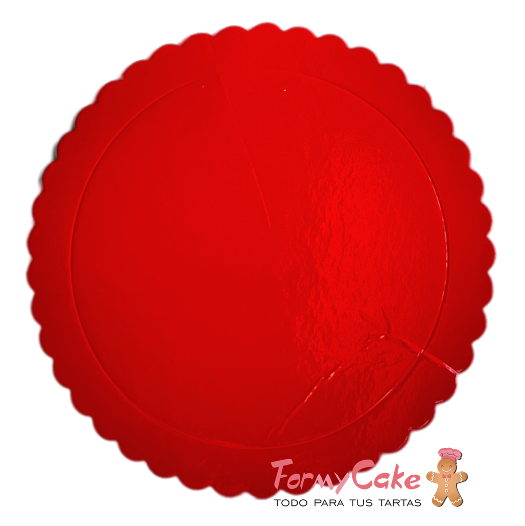 Base Ondulada Extrafuerte Roja 35cm