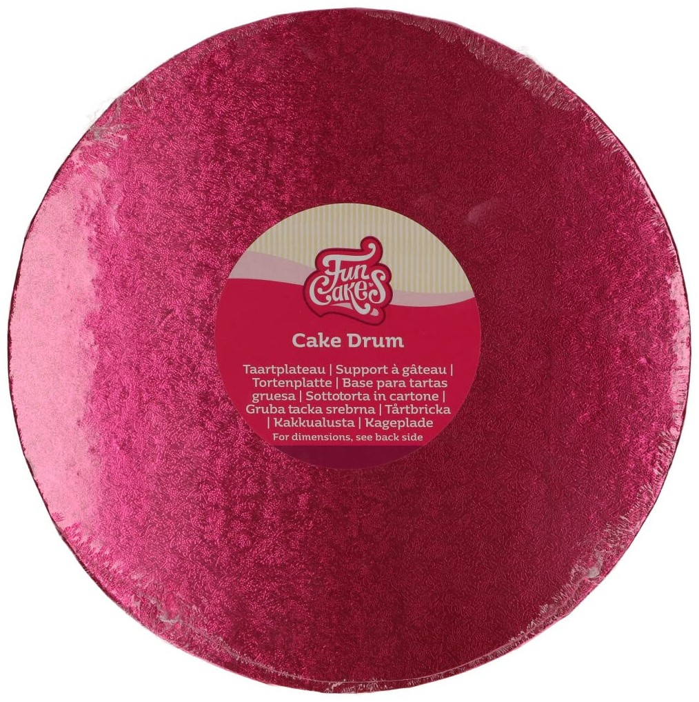Base Redonda Gruesa para Tartas 25cm Cereza Funcakes