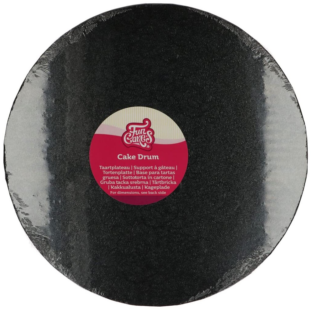 Base Redonda Gruesa para Tartas 30,5cm Negra Funcakes