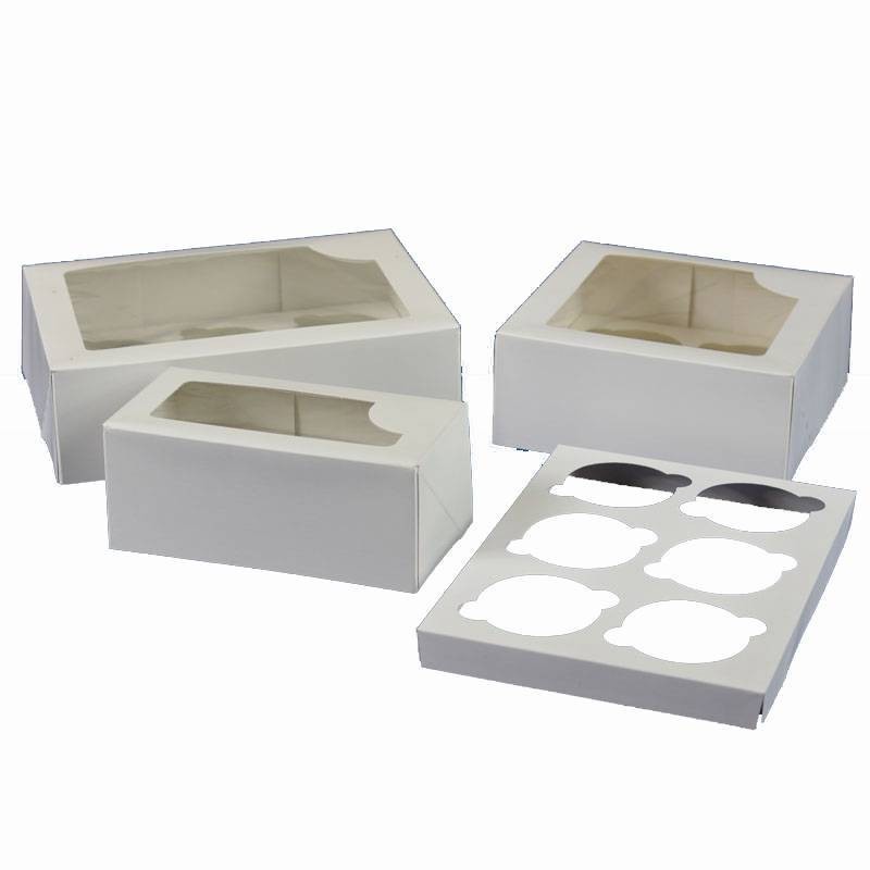 Caja 4 Cupcakes Blanca