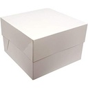 Caja blanca para tartas 26,5x26,5x15cm Decora