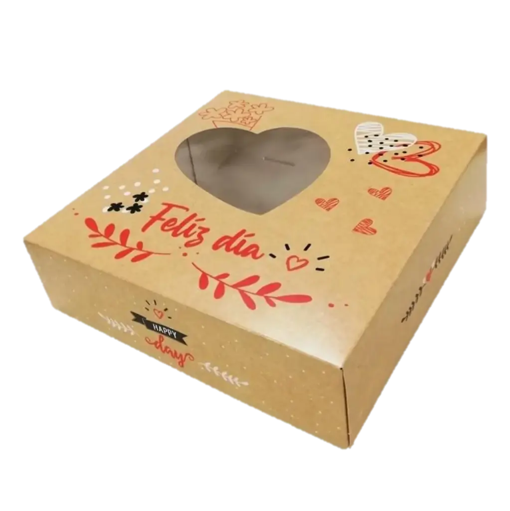 Caja decorada corazones 28x28x8cm Azucren