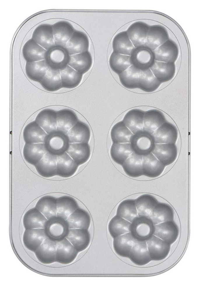 Molde Antiadherente 6 Donuts Flor Decora