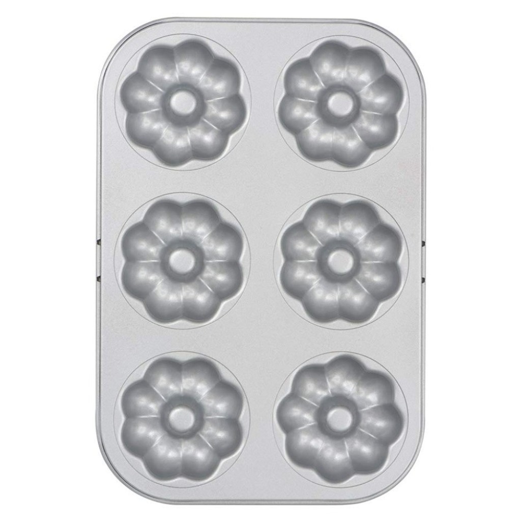 Molde antiadherente 6 donuts flor Decora