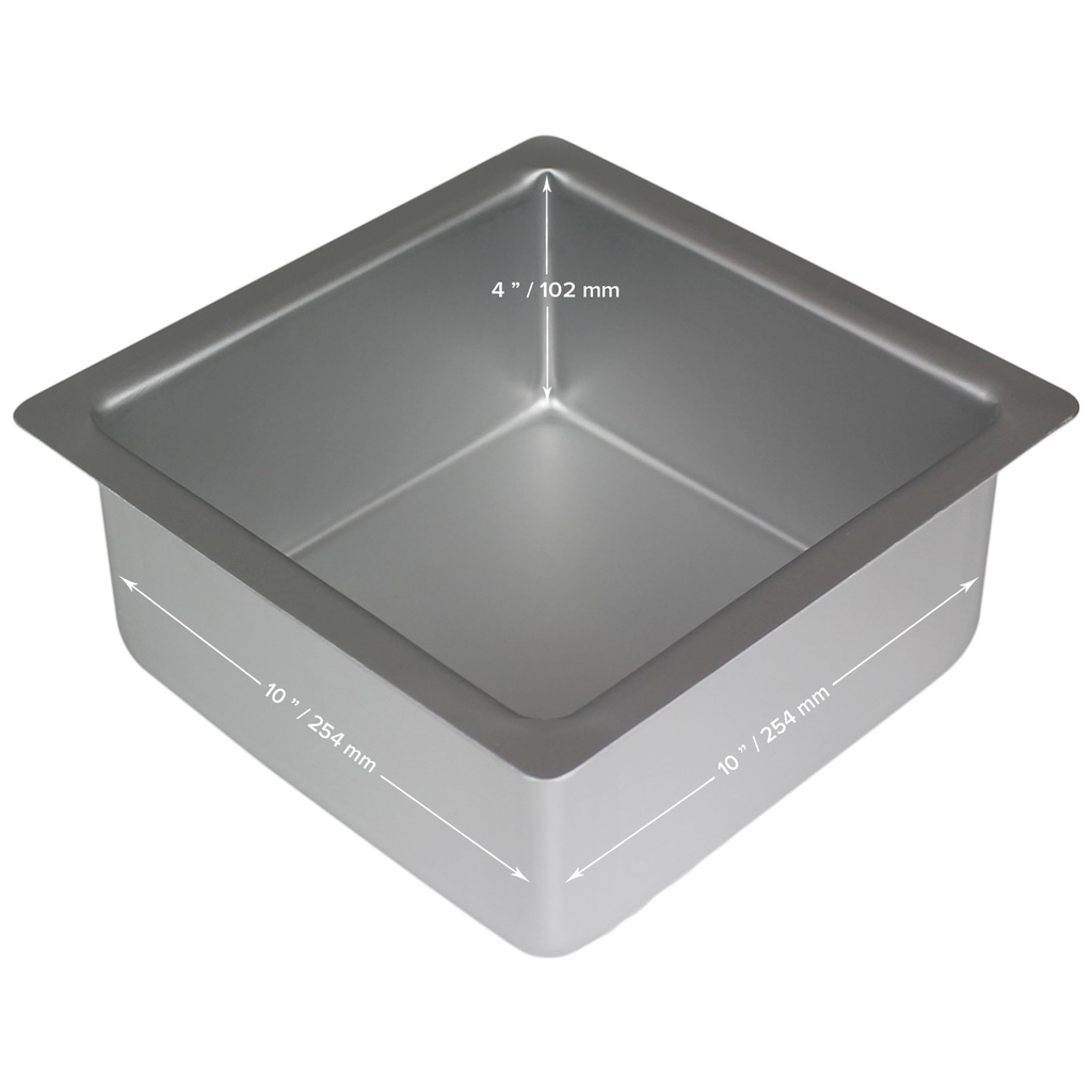 Molde Cuadrado Metal 25,4x25,4x10,2cm PME
