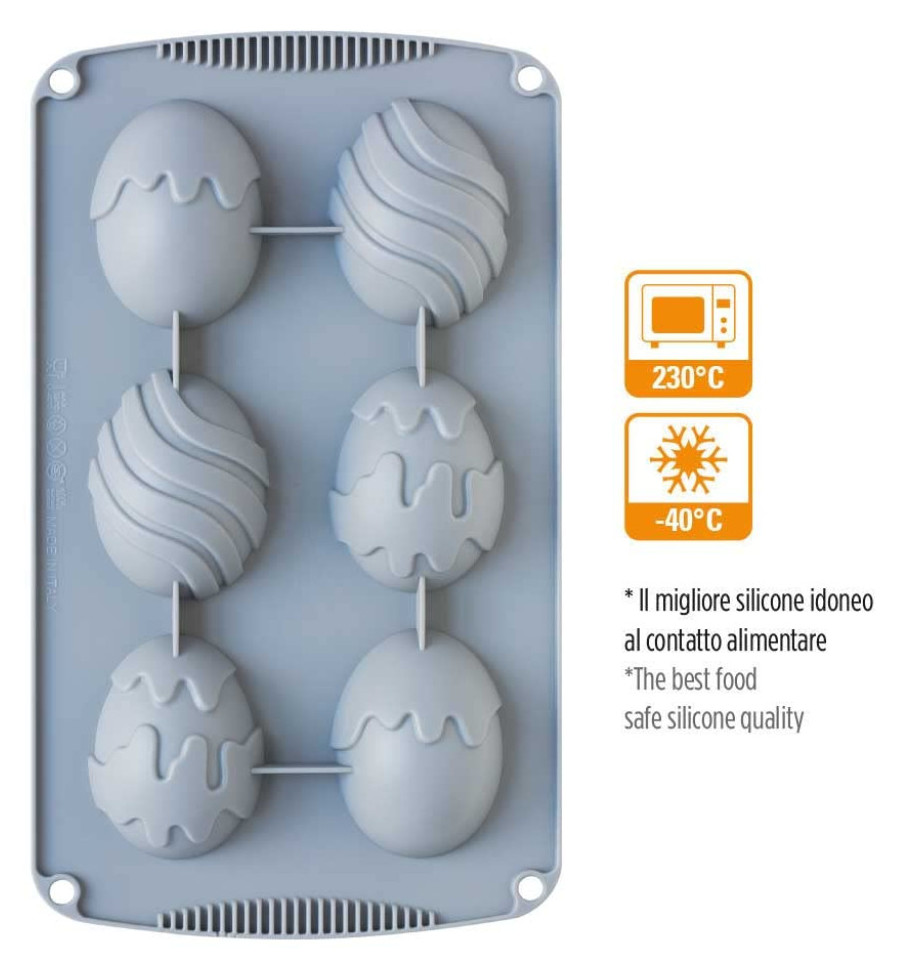 Molde De Silicona Huevo Pascua 6 Cavidades Decora