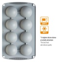 Molde De Silicona Semiesfera 8uds 60x30H MM Decora