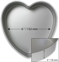 Molde metal corazón 15,2x7,5cm PME