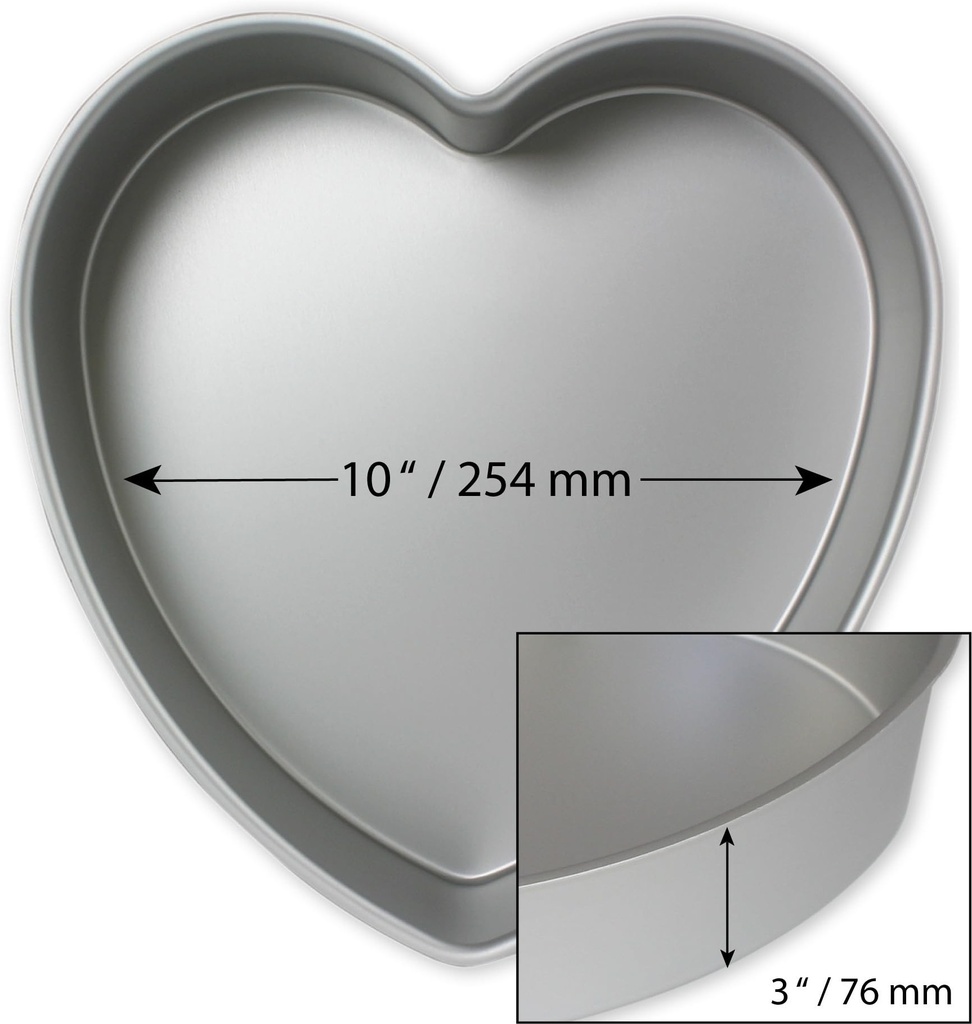 Molde metal corazón 25,4x7,5cm. PME