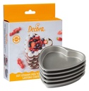 Set de 5 moldes corazón para tartas por capas Decora