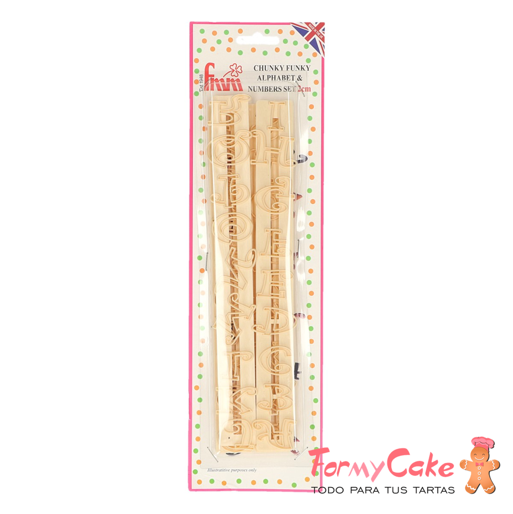 Cortantes de Alfabeto y Números Chunky Funky FMM