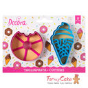 Kit 2 Cortadores Berlina y Cono de Helado Decora