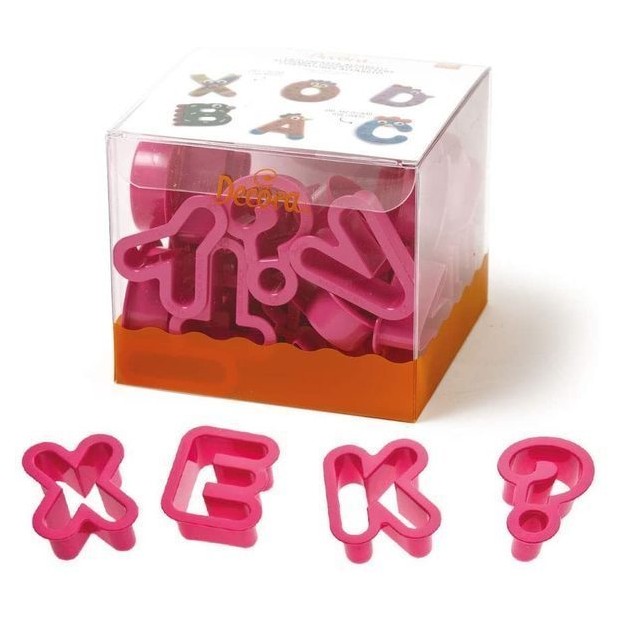 Kit 27 cortantes alfabeto 5,2x2,2cm Decora