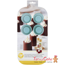Molde de silicona para vasos redondos , 8 vasitos, WILTON