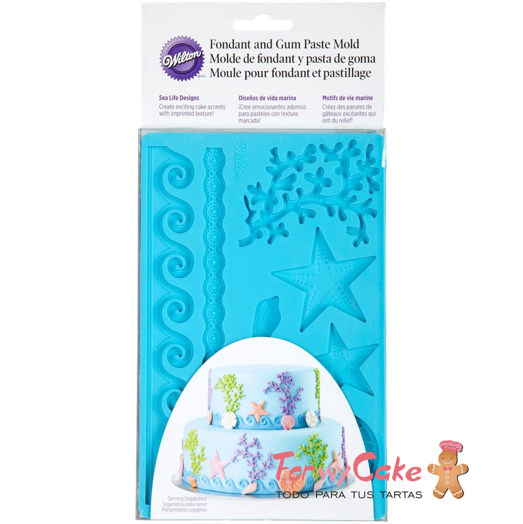 Molde fondant diseño vida marina WILTON