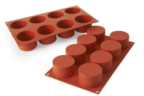 Molde silicona 8 cilindros SILIKOMART