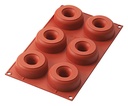 Molde silicona donuts 6 cavidades silikomart