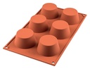Molde de silicona para 6 muffins. Silikomart