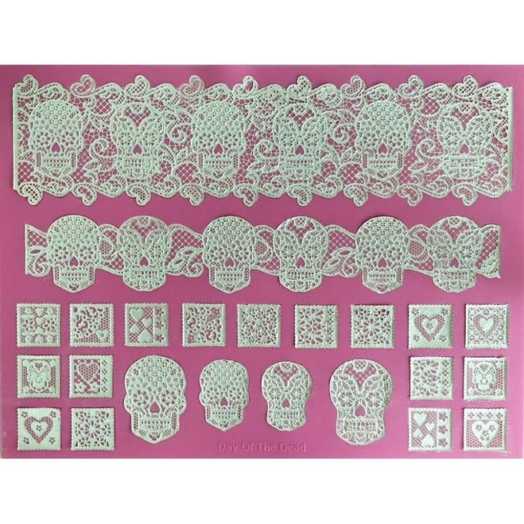 Tapete de encaje día de los muertos. Cake Lace