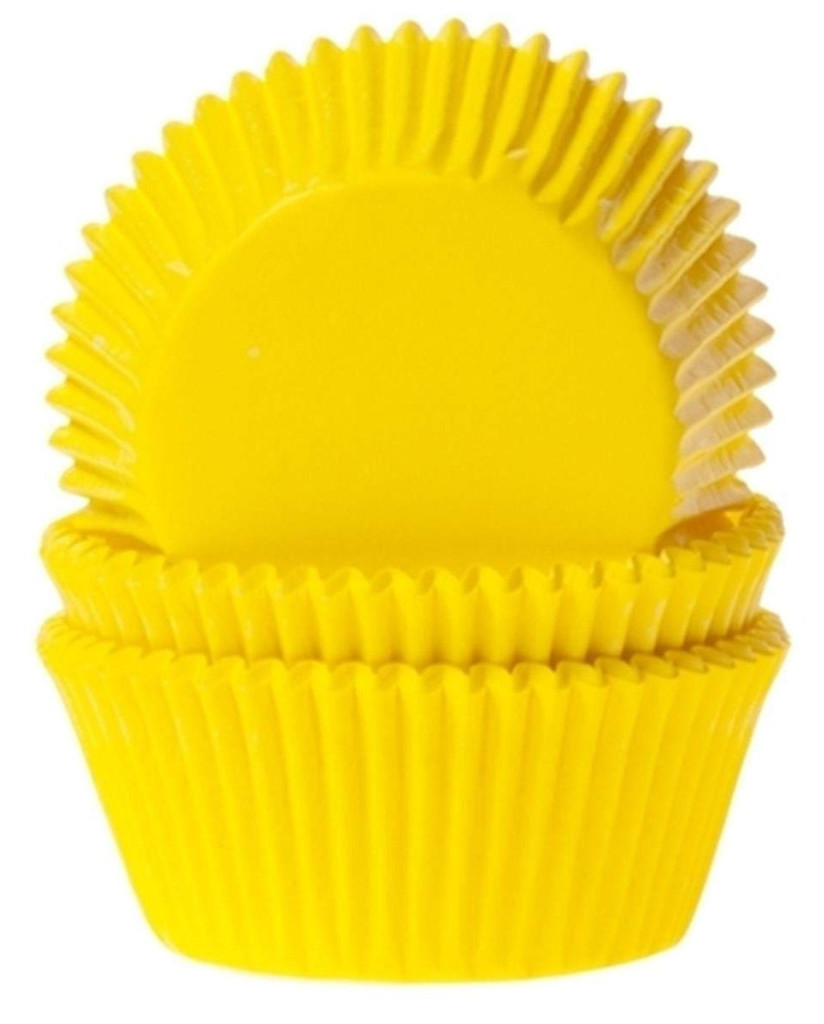 Cápsulas cupacakes amarilla lisa 50ud. House of Marie