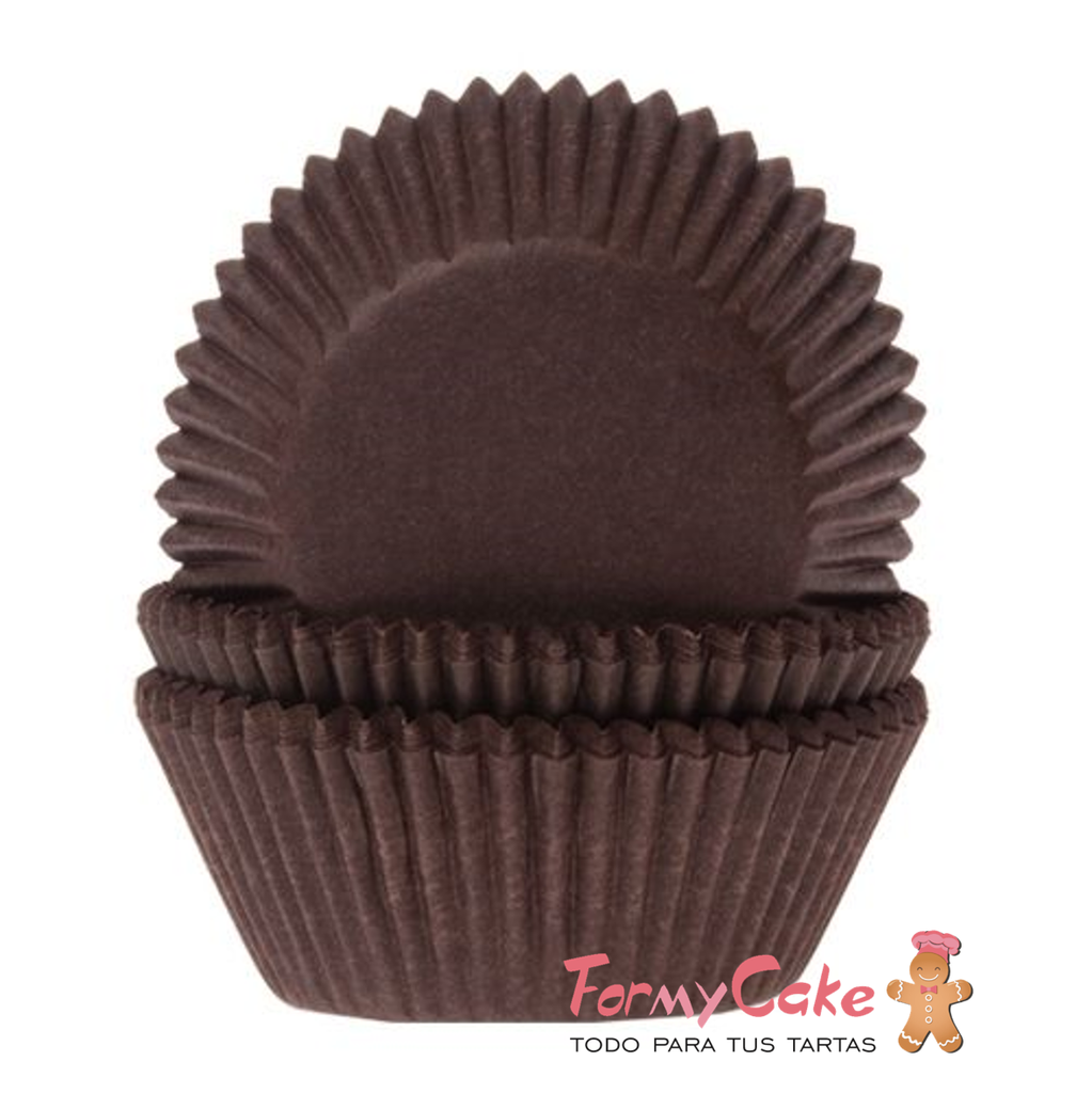 Cápsulas cupcakes marrón chocolate 50ud house of MARIE