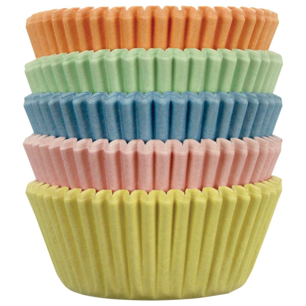 Minicápsulas cupcakes color pastel 5 colores 100ud PME