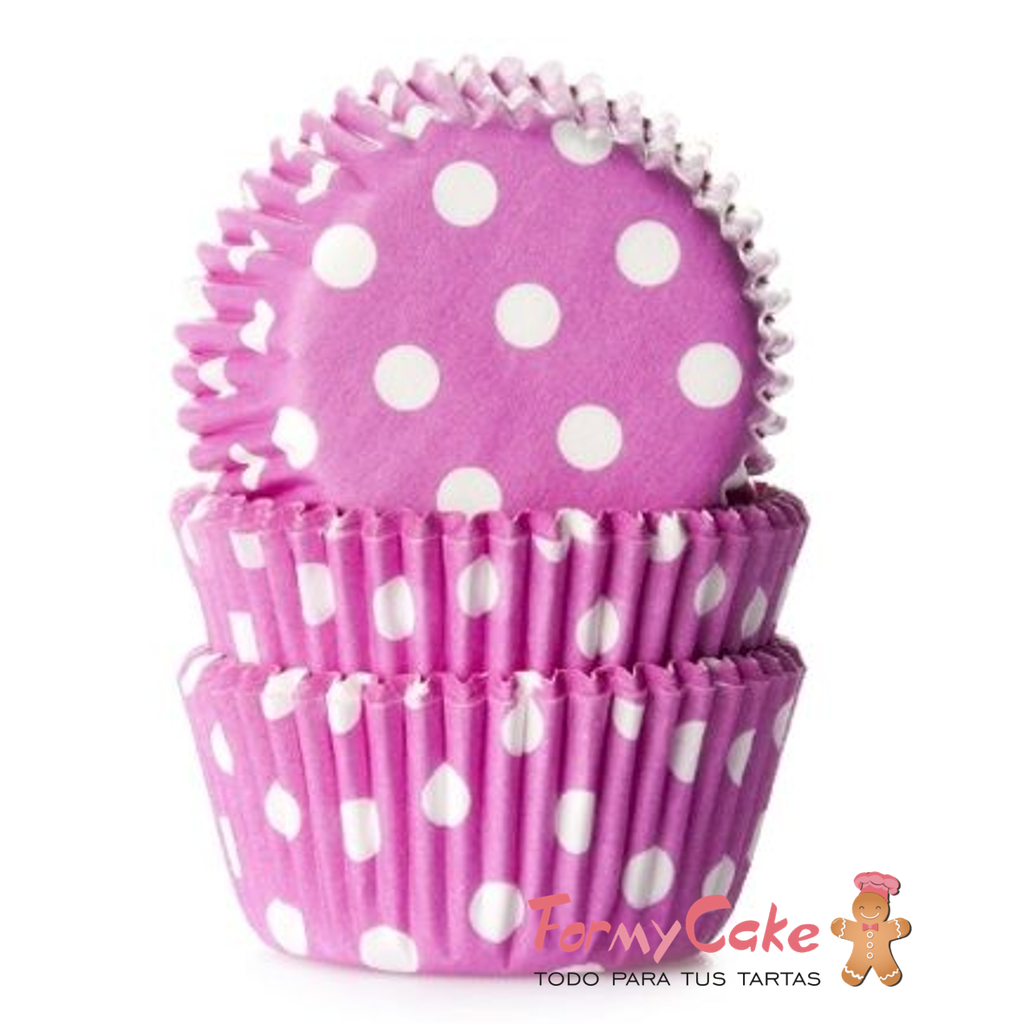 Minicápsulas fucsia con lunares 60ud house of MARIE