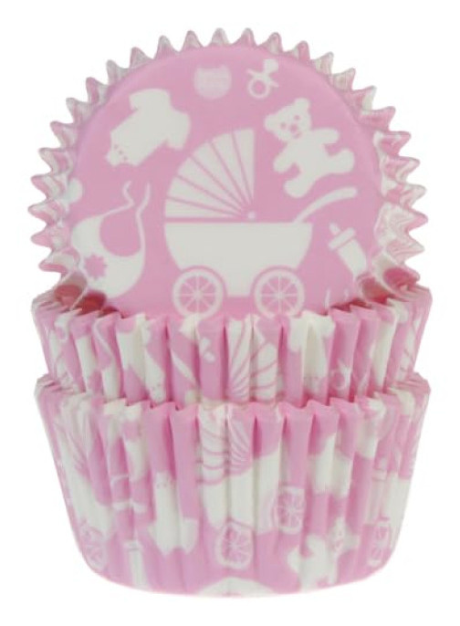 Cápsulas cupcakes motivos bebé rosas House Of Marie
