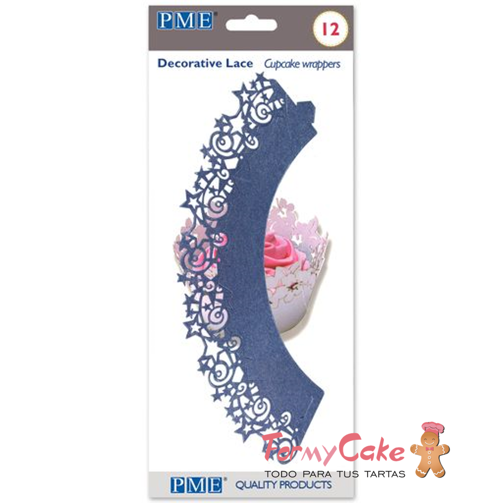 Wrappers 12ud estrellas azul medianoche PME